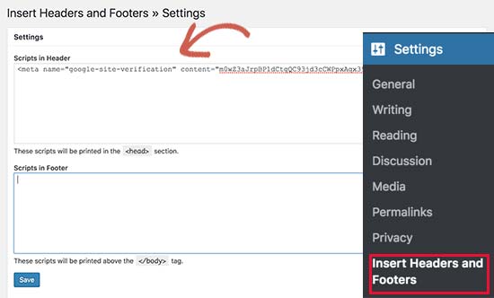 Site verification code for G Suite and Gmail