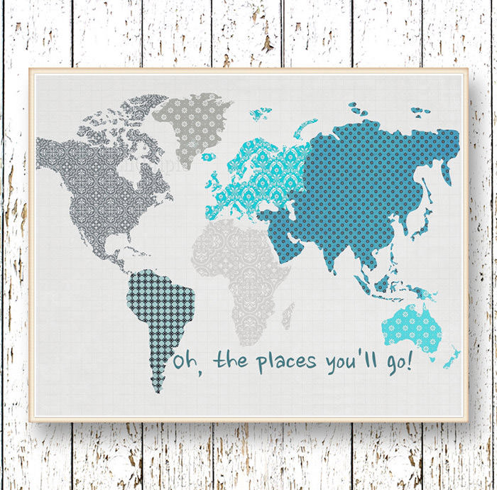 The Places You'll Go world map