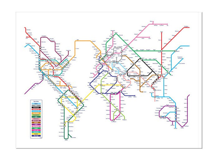 Metro world map