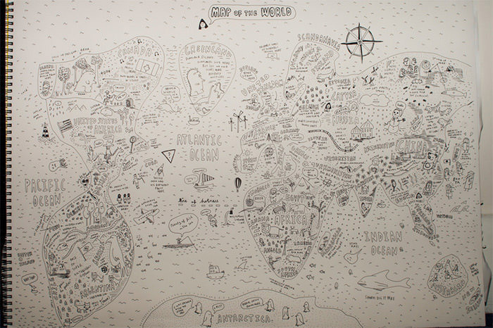 Sketchy World map