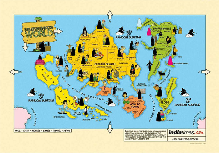 Nilofar Bano's World world map
