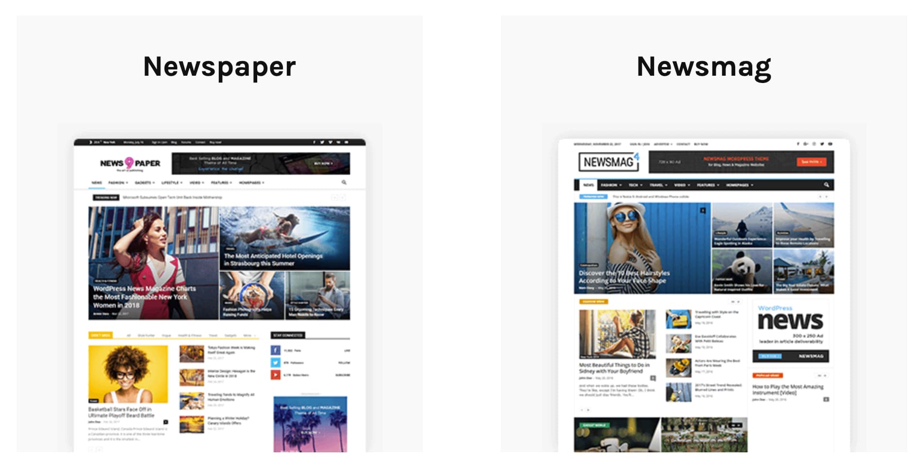 Newspaper and Newsmag WordPress themes