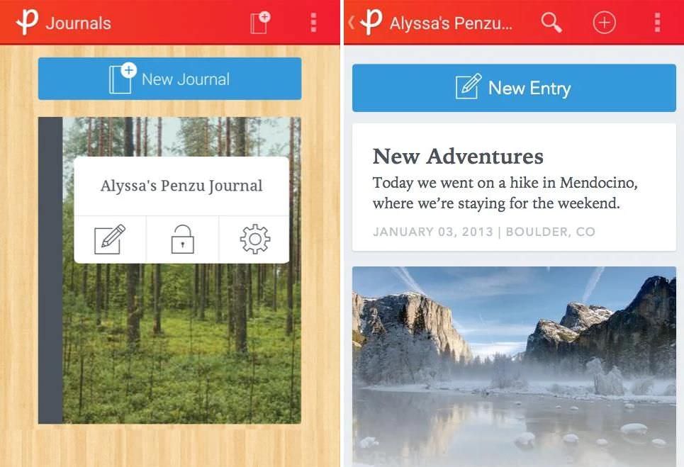 Penzu is a general-use journal app