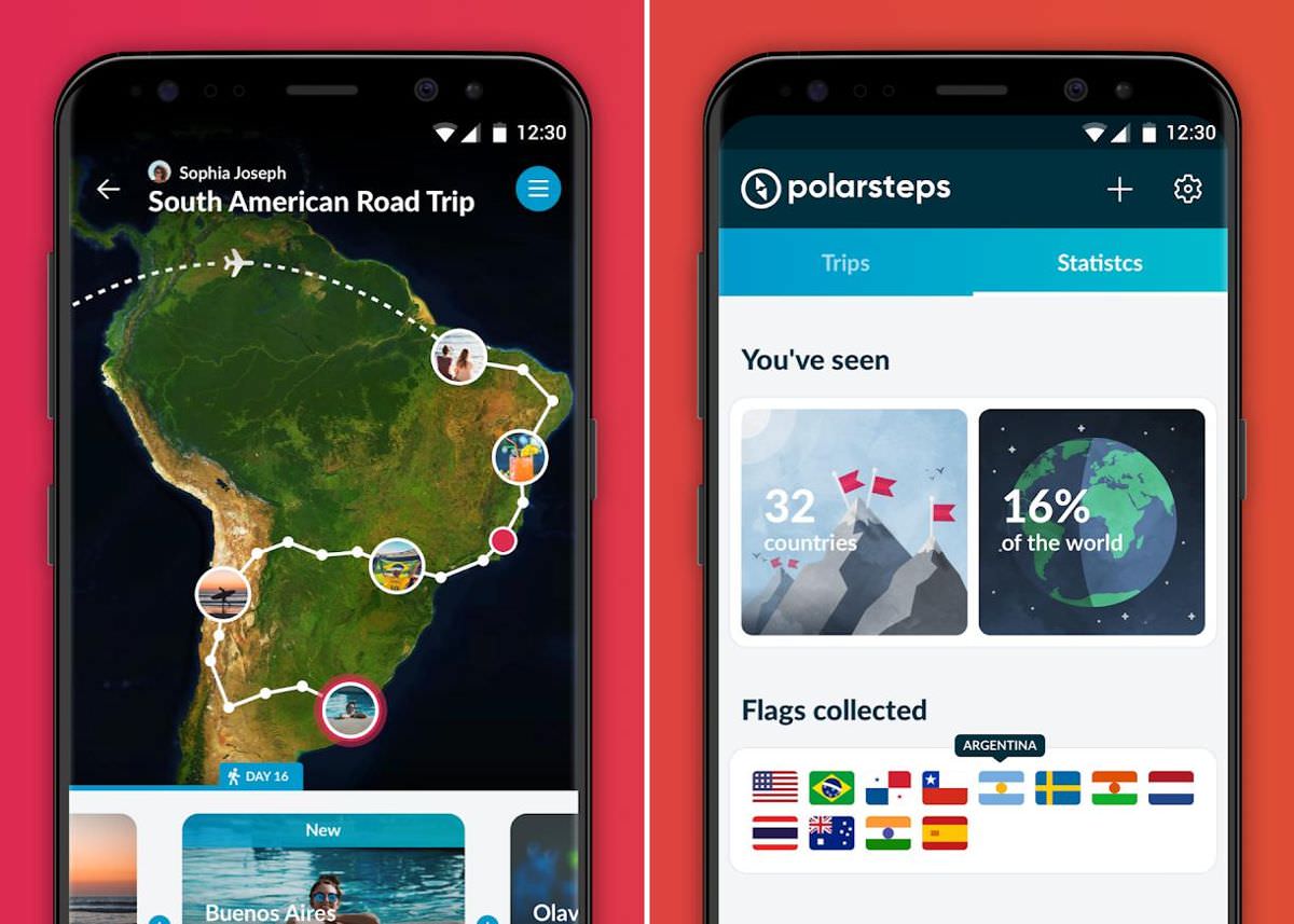 Polarsteps is an intuitive travel log app