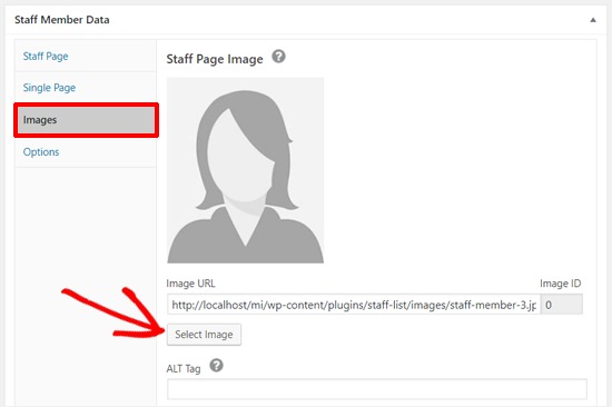 Add Images to Staff Member Data