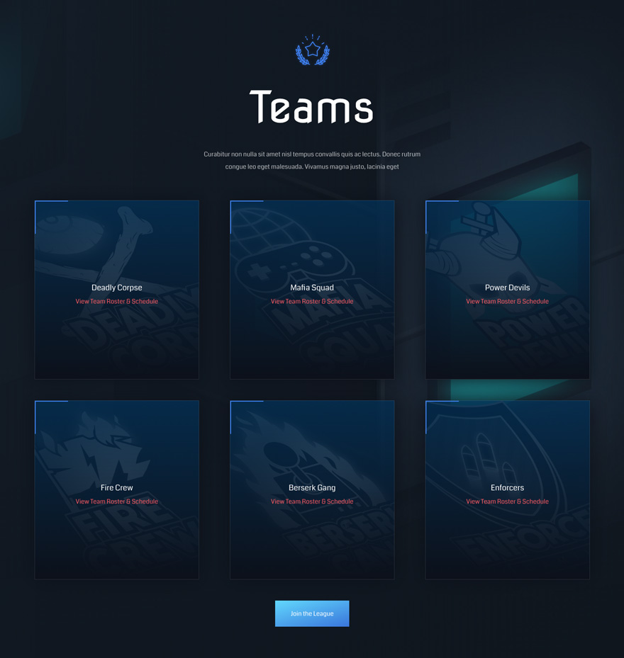 eSports layout pack