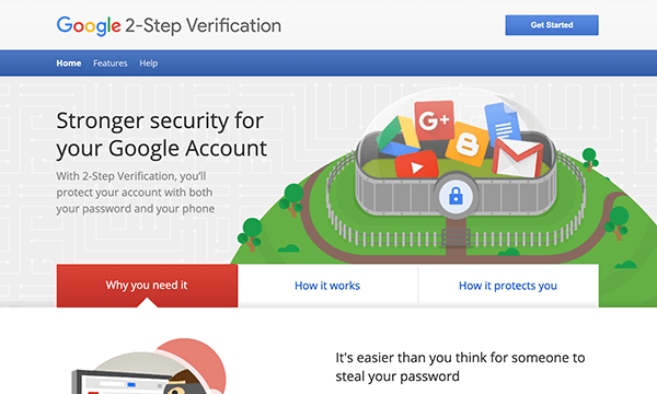 Defender 2-step verification Google integration