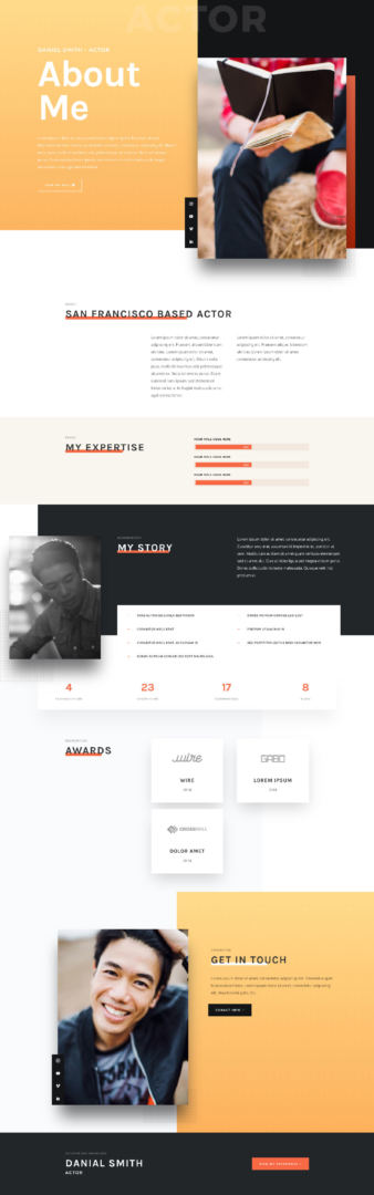 Actor CV layout pack