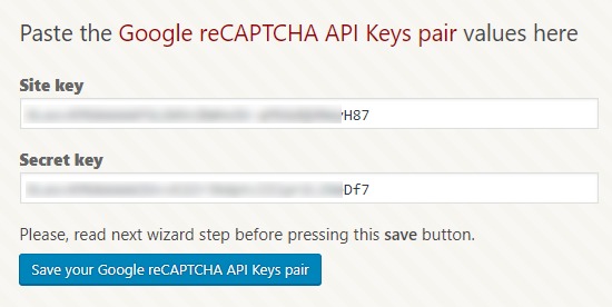 Add Google API keys to WordPress site