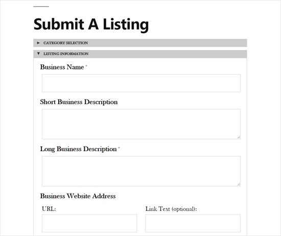 Submit a Listing with the Business Directory Plugin