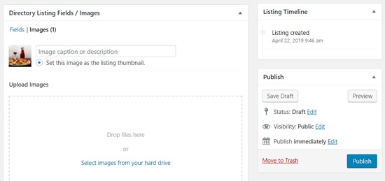 Upload Image to Your WordPress Business Directory