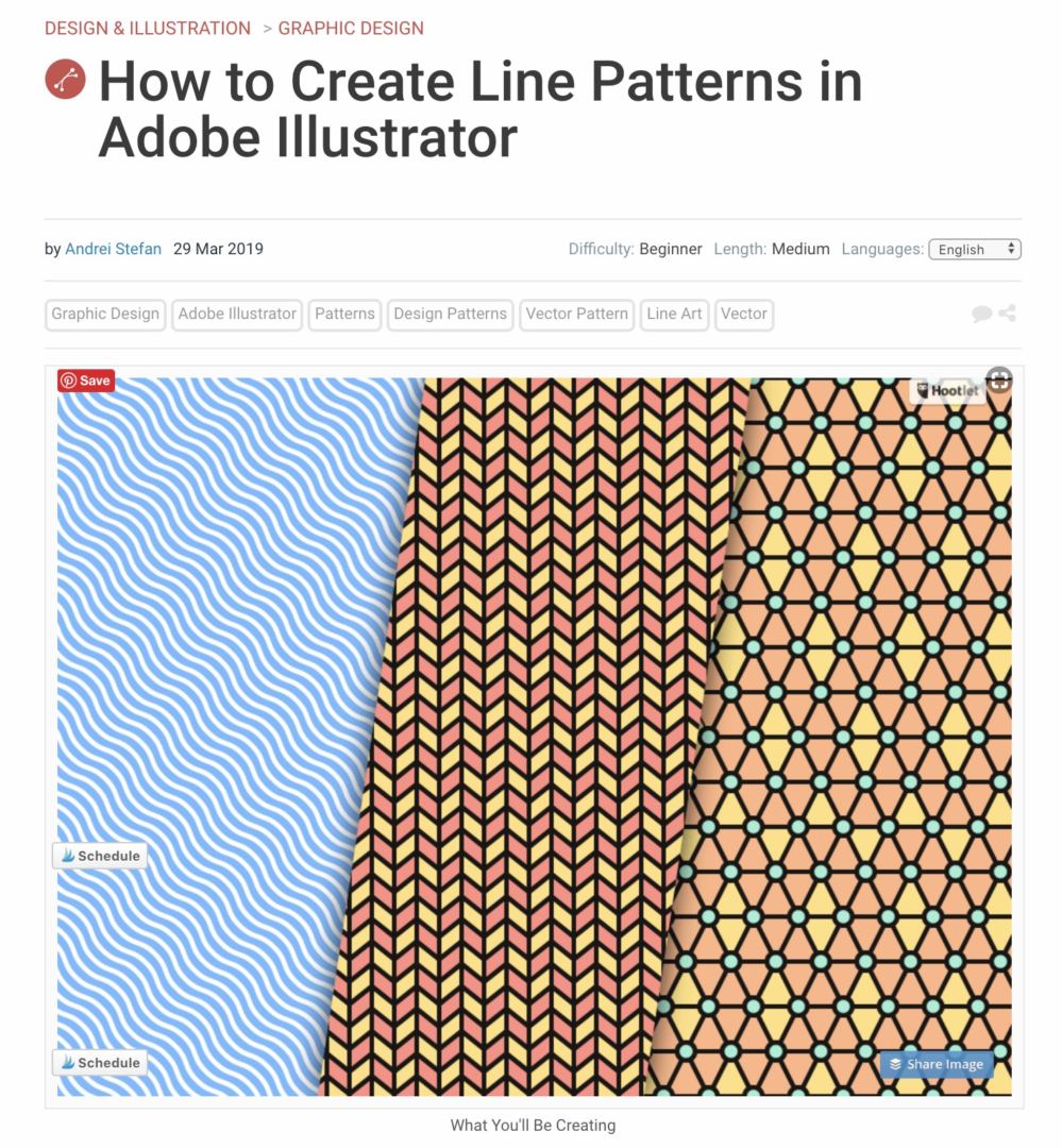 Creating line patterns with Adobe Illustrator