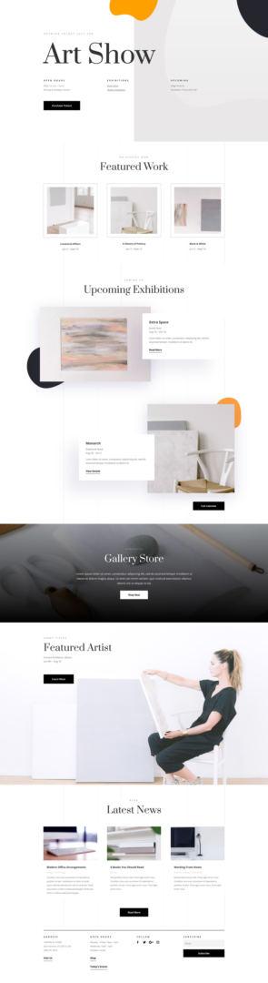 Art Gallery Divi layout pack