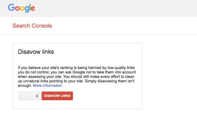 The Google Disavow Links tool.