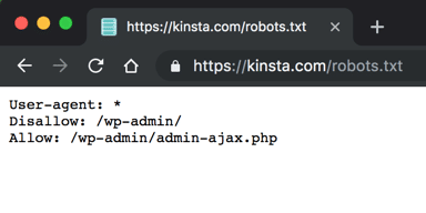 Robots.txt file example