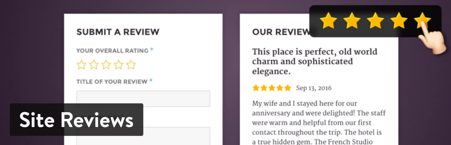 Best WordPress Review Plugins: Site Reviews