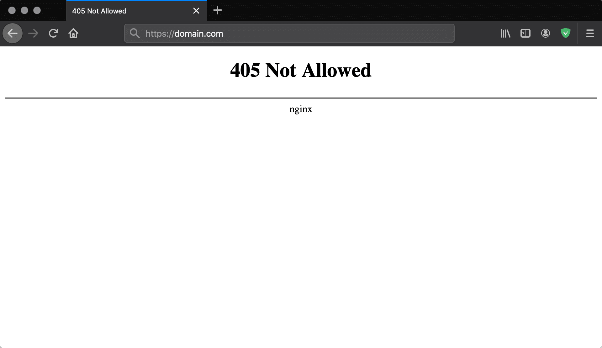 405 Not Allowed Error Nginx in Firefox