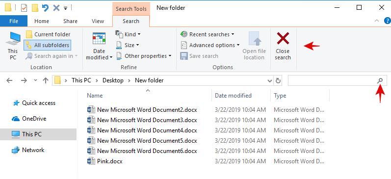 Customize the Search Bar in the File Explorer