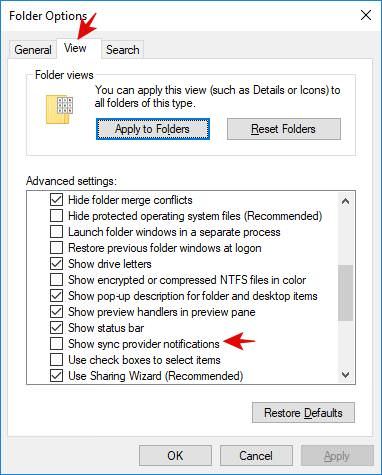 Disable adverts in the Windows File Explorer