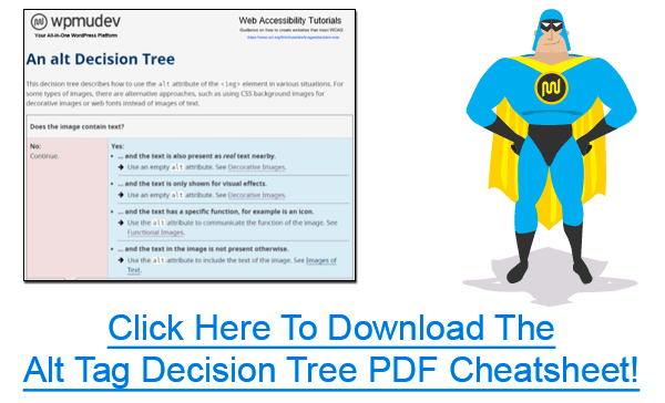 Click banner to download the Alt Tag Decision Tree PDF Cheatsheet