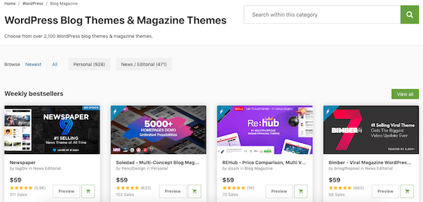 you can also search off-site for premium themes