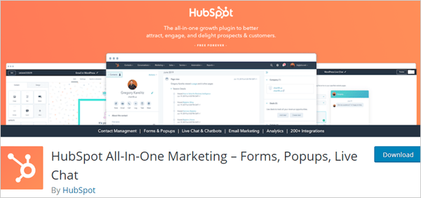 HubSpot WordPress plugin