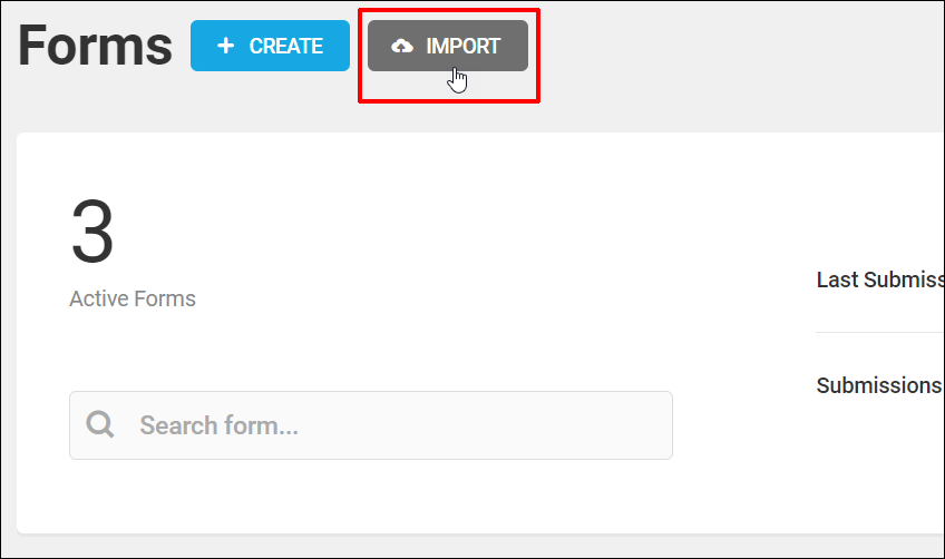 Forminator Forms - Import Button