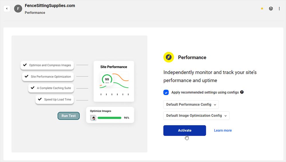 The Hub - Performance tab - Activate Hummingbird.