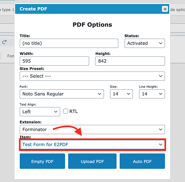 The name of the form that fields will be used.