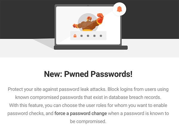 New Pwned Passwords notification.
