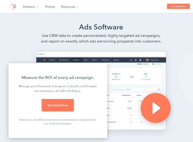 Product Release Feature Page for HubSpot Ads