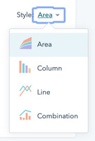 HubSpot can create various chart types.