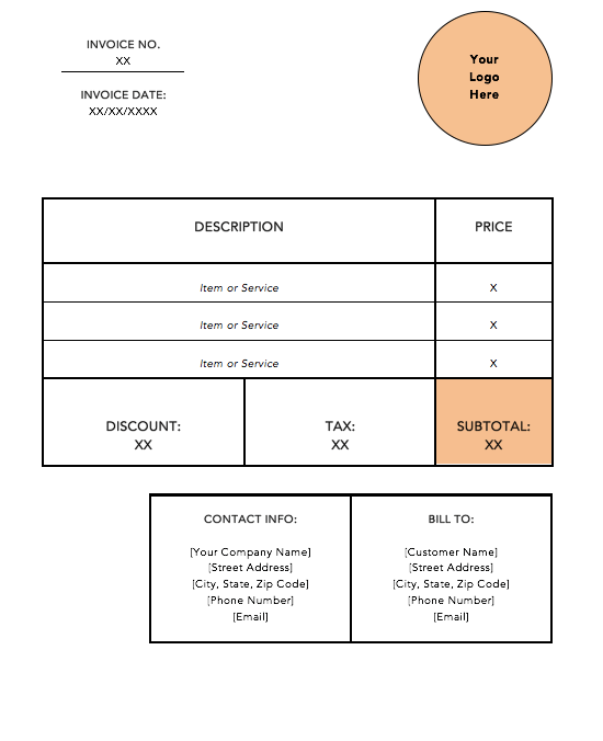 orange-standard-invoice-template
