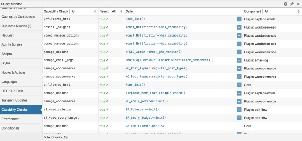 query monitor example