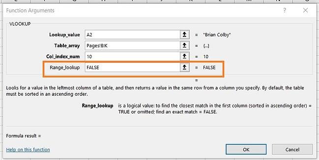 Using VLOOKUP: Designating Range Lookup as True or False