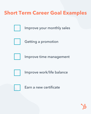 examples of short term career goals