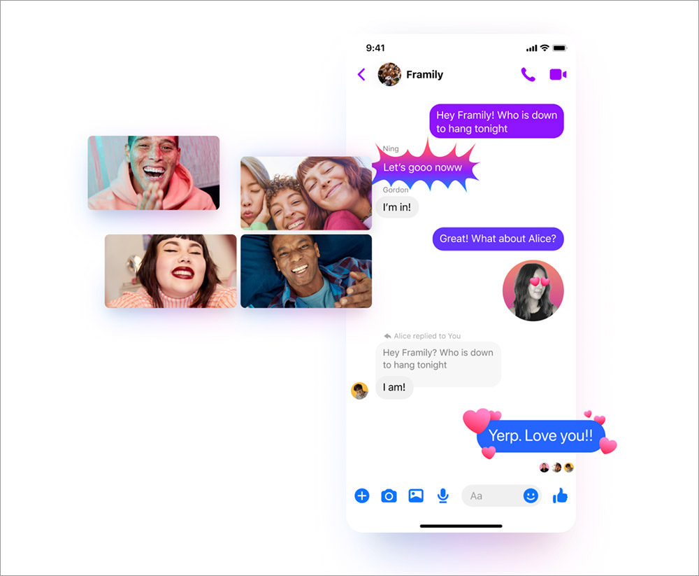 Facebook Messenger App Interface