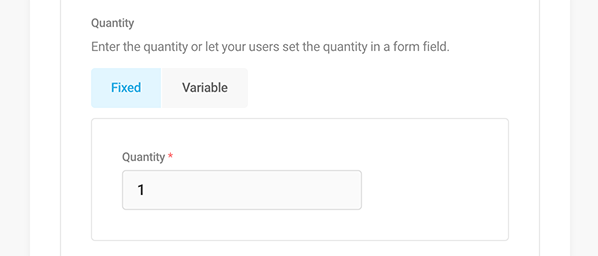 Quantity area.