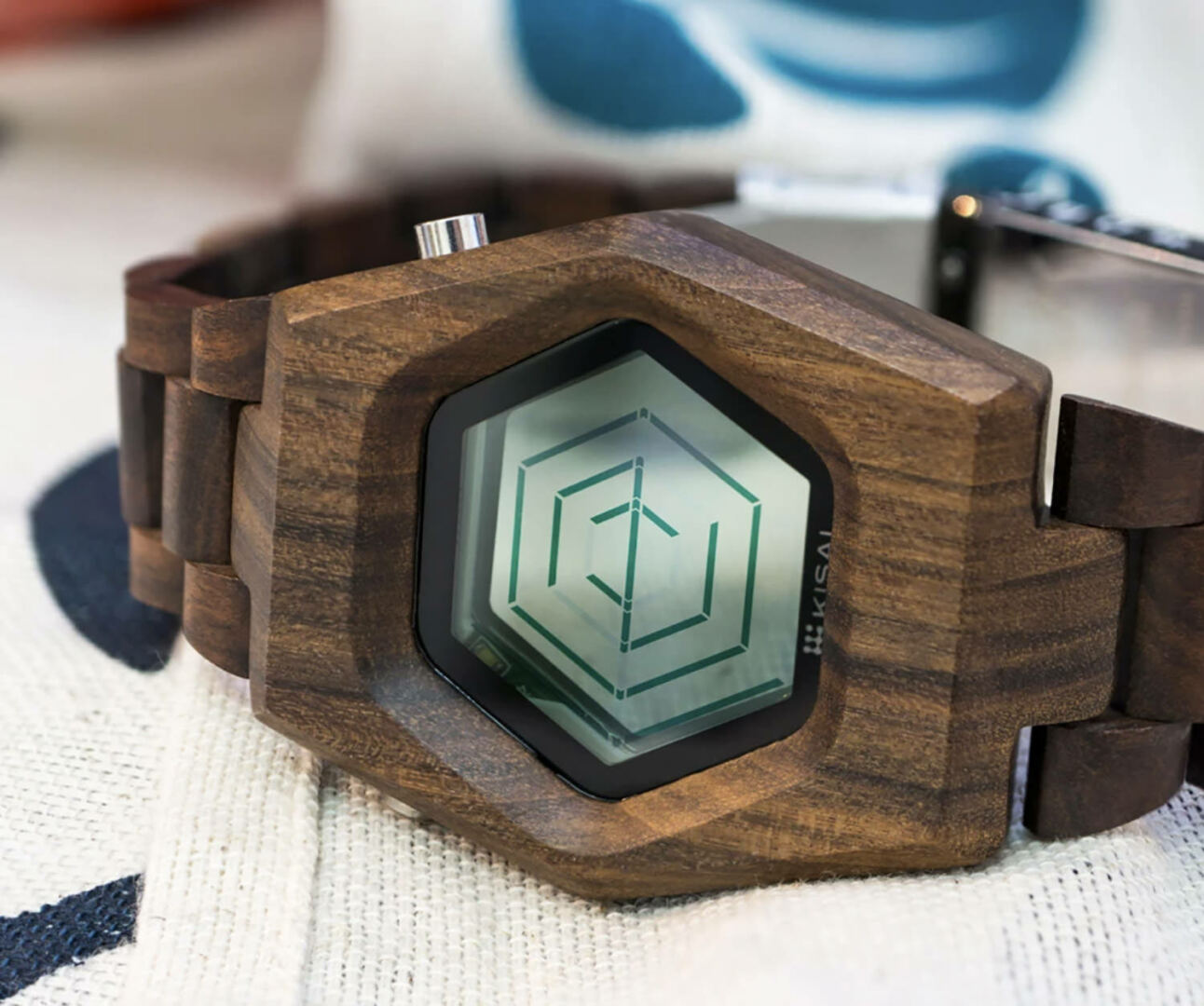 Spider Wood Transparent LCD Watch