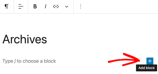 Add new page block