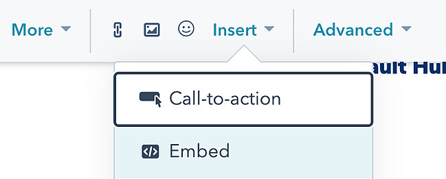 Embed button on the HubSpot CMS