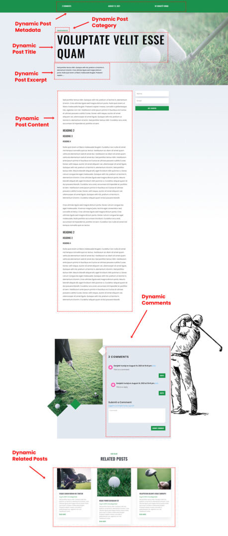 golf lessons blog post template