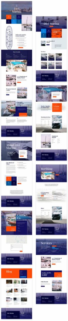 divi marina layout pack