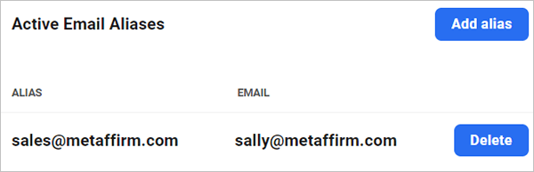 Email alias