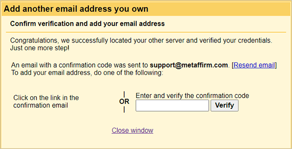 Gmail verify email address.