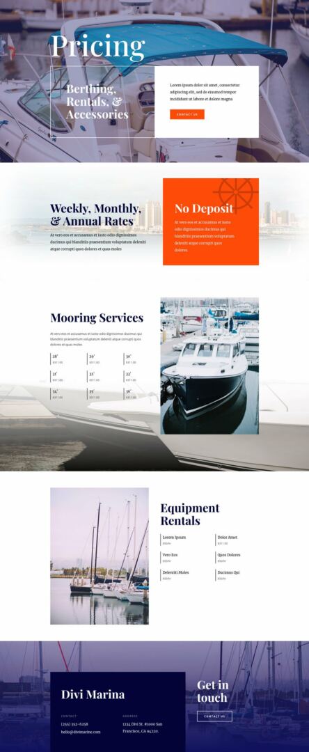 divi marina layout pack