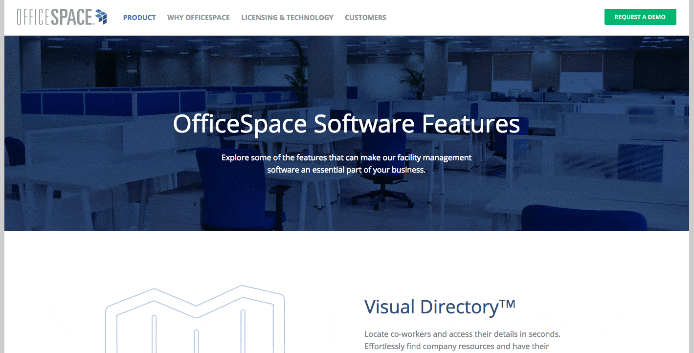 officespace product page design