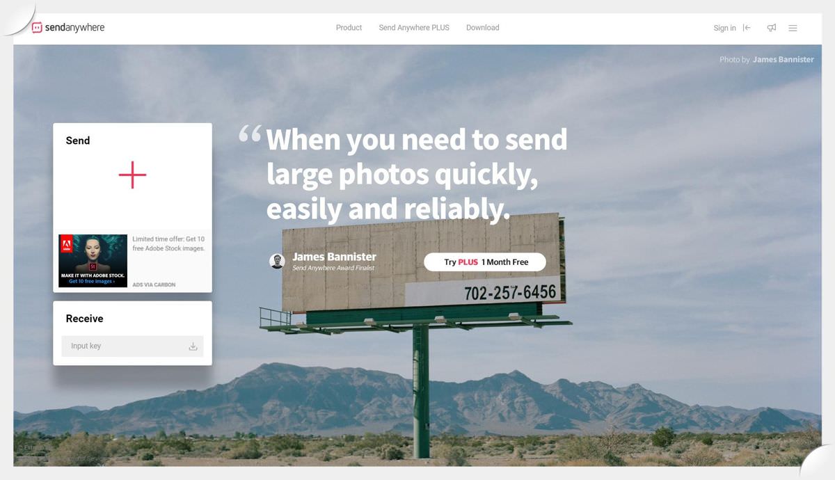 Send Anywhere is a web-based file-sharing service