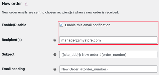 Make Sure the Email is Enabled