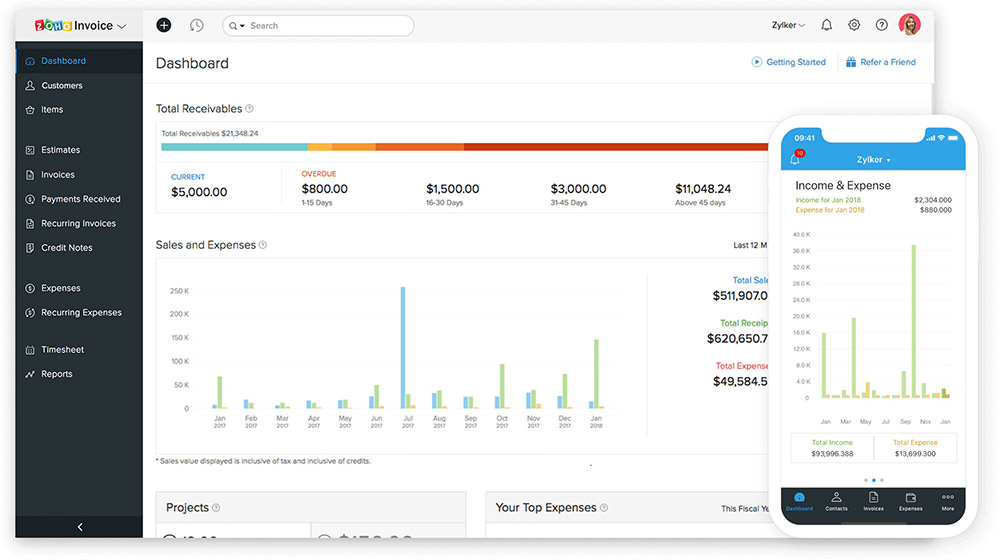 Zoho Invoice